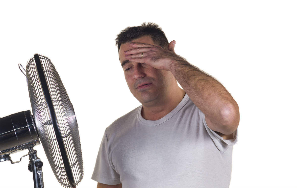 air conditioner blowing warm air